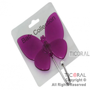PERCHA HS4702 MARIPOSA ACRILICA C/SOPAPA x 1